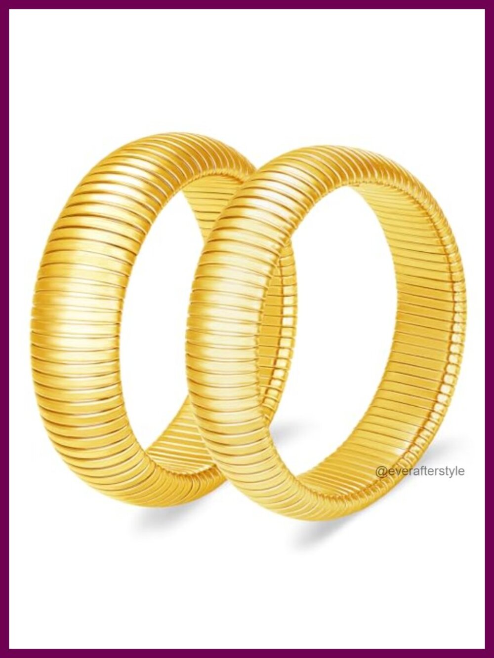 Chunky Stretch Snake Chain Bangle Bracelets Stack 18K Gold Filled Stainless